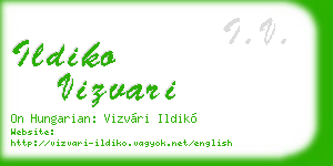 ildiko vizvari business card